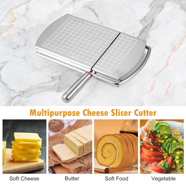 Stainless Steel Scale Cheese Slicer Kitchen Tools Bread Divider(Cutter) by bashfashion