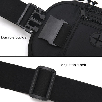 Sports Running Waist Pack Outdoor Fitness Large Capacity RFID Blocking Wallet Waterproof Phone Waist Bag(Dark Gray) by bashfashion