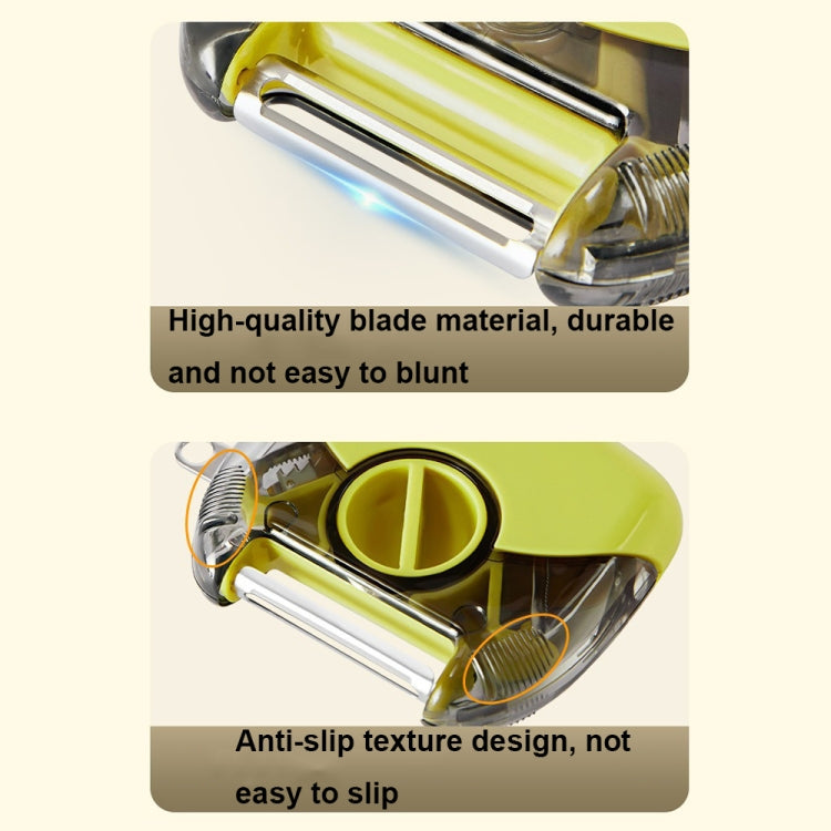 3-In-1 Multifunctional Rotary Peeler Household Kitchen Tools Scraper Fruit Grater(Green) by bashfashion