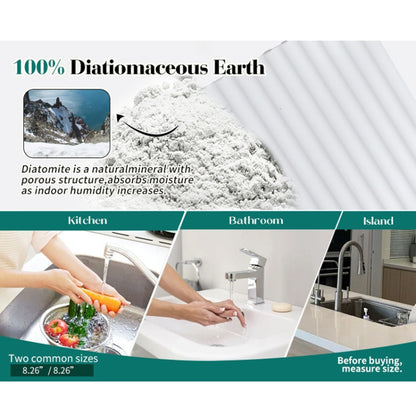 Diatomite Kitchen Drying Mat Drainage Countertop Pad Quick Dry Coaster Bathroom Hard Floor Mat, Size: 30x40cm(Dark Gray) by bashfashion