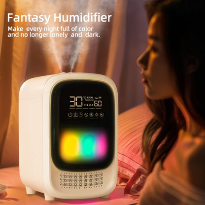 FS101 3.5L Colorful Light Home Bluetooth Music Aromatherapy Humidifier, Spec: AU Plug(Whtie) by bashfashion