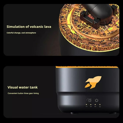 Turret Shape Aromatherapy Humidifier With 3-speed Timer 7-color Atmosphere Light US Plug White by bashfashion