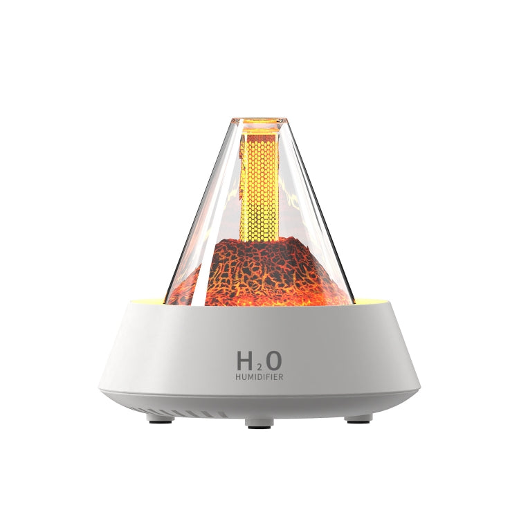 80ml Volcanic Lava Aromatherapy Humidifier With Colorful Lights USB Plug Power(White) by bashfashion