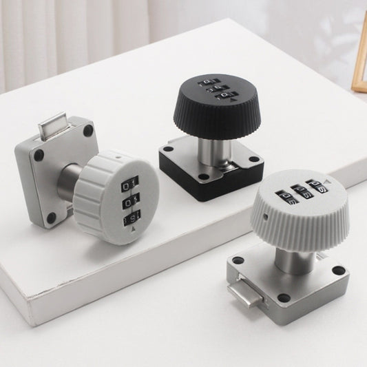 Home Cabinet Desk Drawer Combination Lock Lockers File Security Latches, Style: Gray Rounded by bashfashion