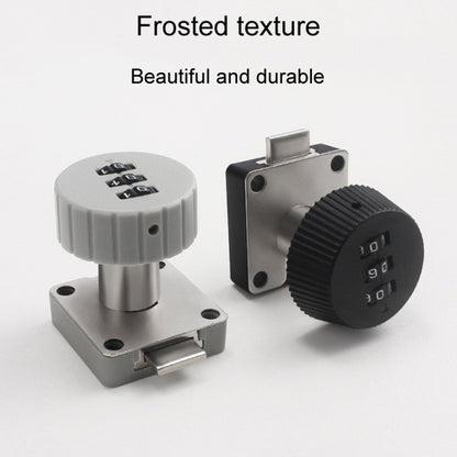 Home Cabinet Desk Drawer Combination Lock Lockers File Security Latches, Style: Gray Rounded by bashfashion