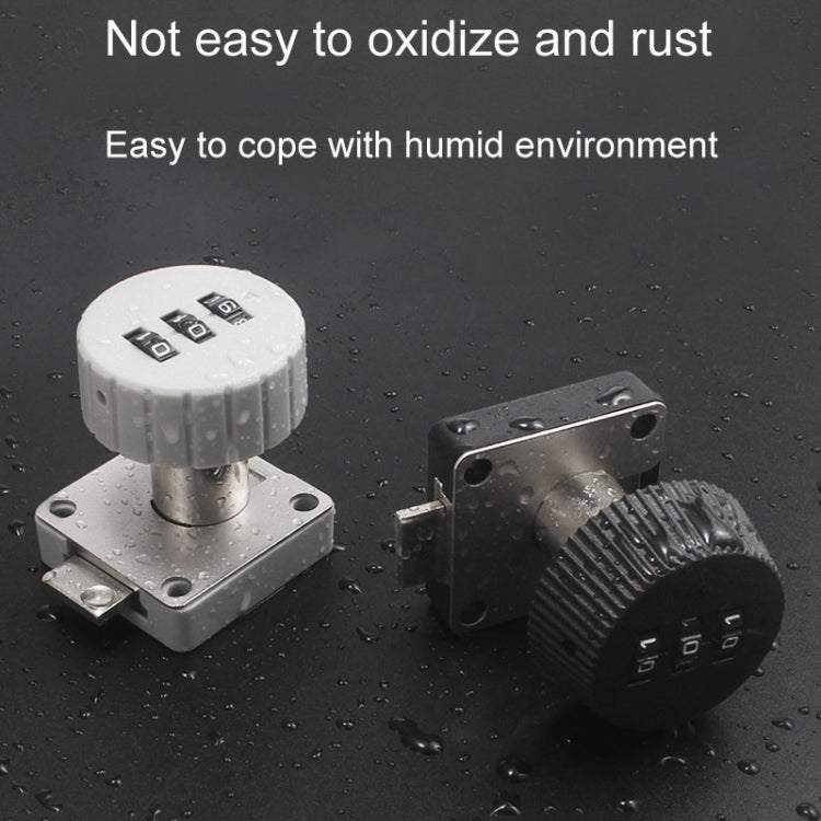 Home Cabinet Desk Drawer Combination Lock Lockers File Security Latches, Style: Gray Rounded by bashfashion