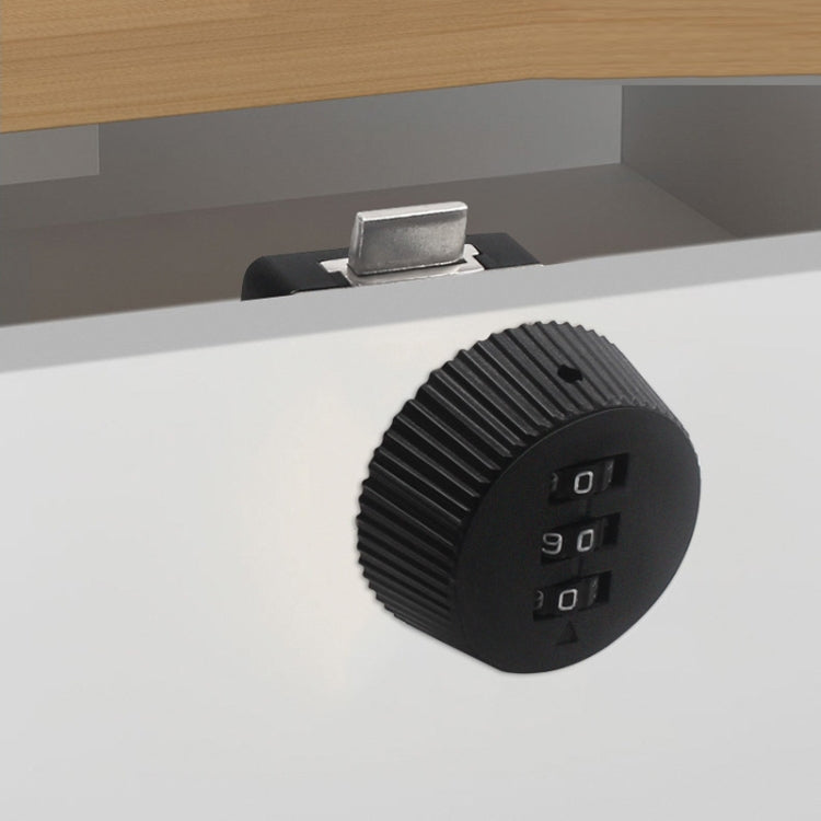 Home Cabinet Desk Drawer Combination Lock Lockers File Security Latches, Style: Gray Rounded by bashfashion