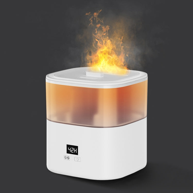 JSQ-58 1.1L large Capacity Digital Display Flame Atomization Humidifier, Color: White(EU Plug) by bashfashion