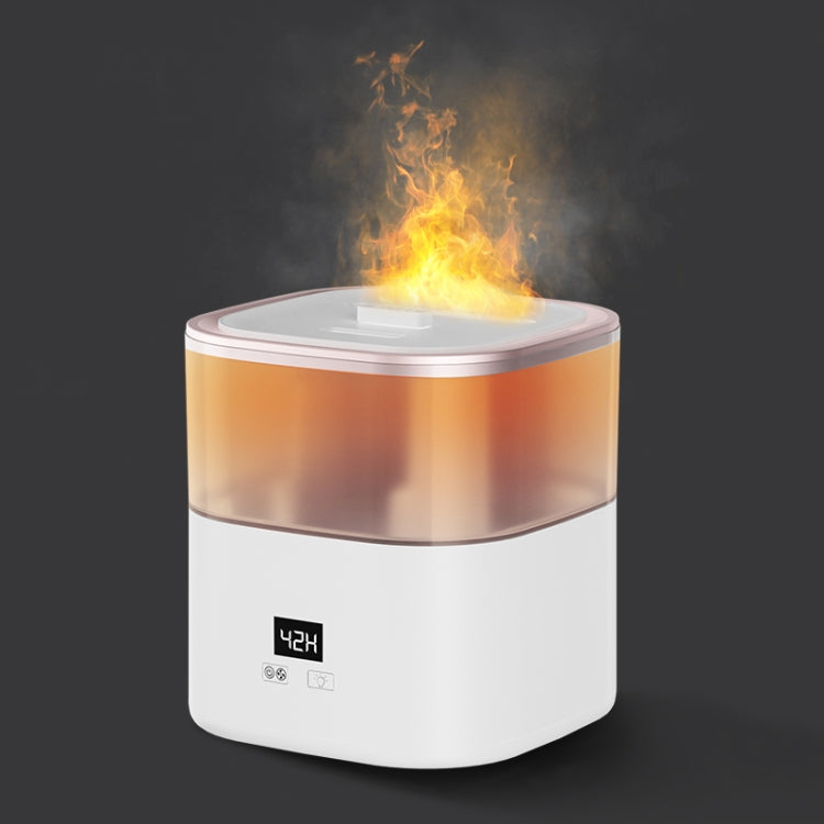 JSQ-58 1.1L large Capacity Digital Display Flame Atomization Humidifier, Color: Rose Gold(US Plug) by bashfashion