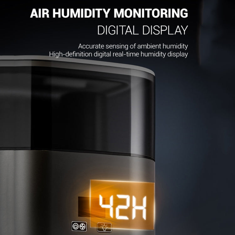 JSQ-58 1.1L large Capacity Digital Display Flame Atomization Humidifier, Color: Rose Gold(EU Plug) by bashfashion