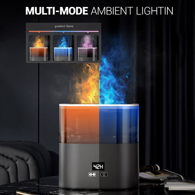 JSQ-58 1.1L large Capacity Digital Display Flame Atomization Humidifier, Color: Rose Gold(EU Plug) by bashfashion