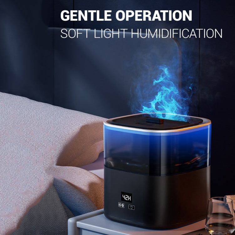 JSQ-58 1.1L large Capacity Digital Display Flame Atomization Humidifier, Color: Rose Gold(EU Plug) by bashfashion