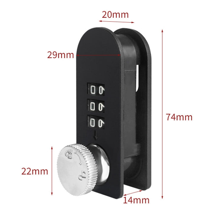 Home Drawer Locker Mechanical Dial And Quarter Turn Combination Lock, Style: Right Turn by bashfashion