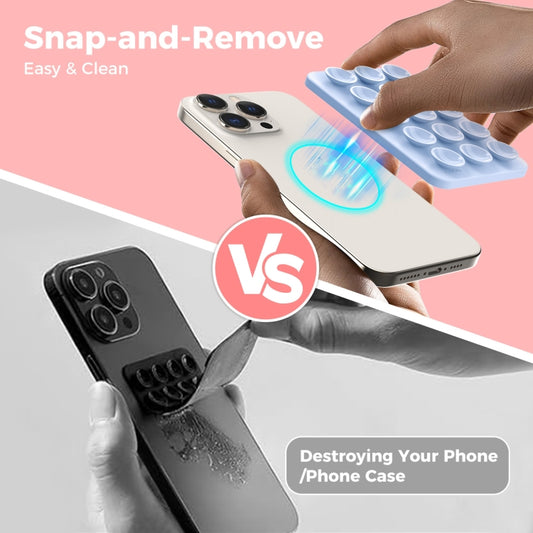 AhaStyle CY202 Suction Cup Magnetic Phone Holder Silicone Adhesive Mirror Sticker(Dark Blue) by AhaStyle