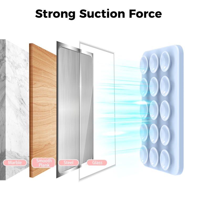 AhaStyle CY202 Suction Cup Magnetic Phone Holder Silicone Adhesive Mirror Sticker(Light Blue) by AhaStyle