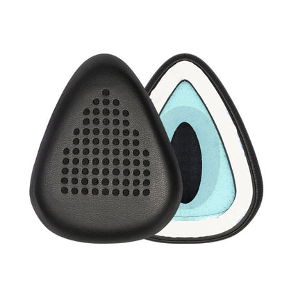 For Razer Meka 2pcs Perforated Protein Leather Earmuffs(Black) by bashfashion