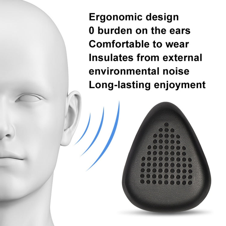 For Razer Meka 2pcs Perforated Protein Leather Earmuffs(Black) by bashfashion