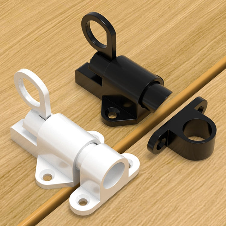 Solid Aluminum Alloy Plane Shape Spring Automatic Rebound Latch(Black) by bashfashion