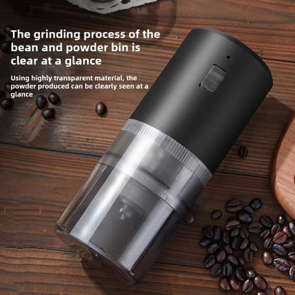 USB Rechargeable Adjustable Coarse and Fine Household Portable Electric Coffee Bean Grinder(Blue) by bashfashion