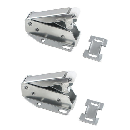 2pcs Household Thickened Closet Cabinet Door Latch, Style: V-Nose Lock Rebounder by bashfashion