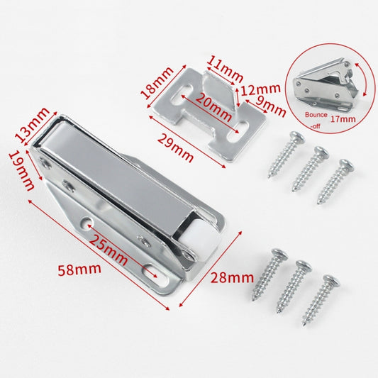 2pcs Household Thickened Closet Cabinet Door Latch, Style: V-Nose Lock Rebounder by bashfashion