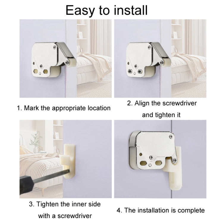 2pcs Household Thickened Closet Cabinet Door Latch, Style: V-Nose Lock Rebounder by bashfashion