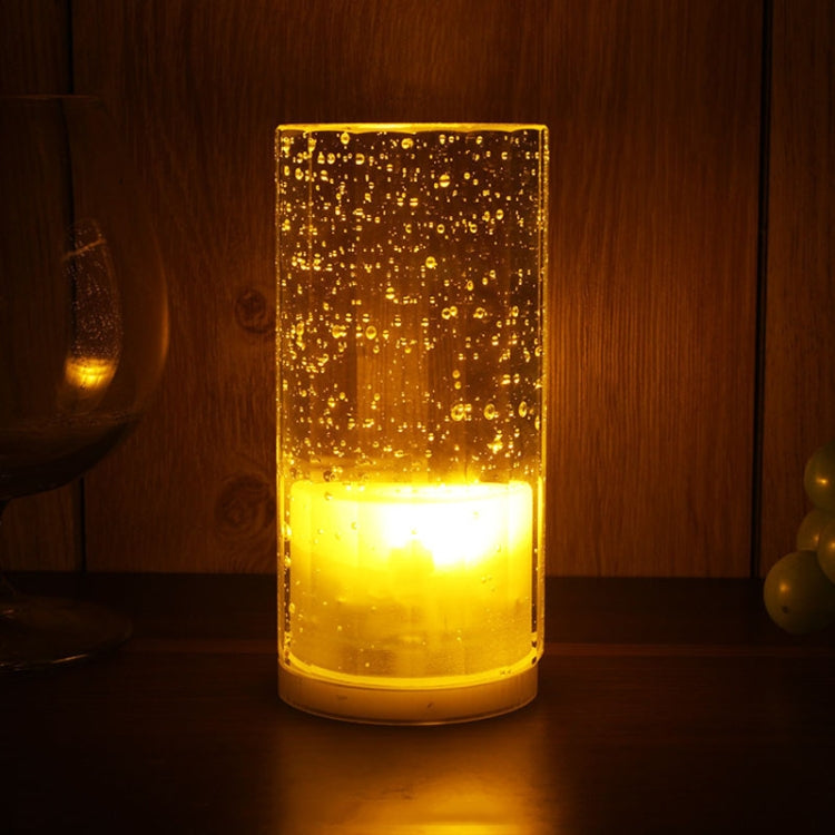 USB Charging LED Round Bar Crystal Lamp KTV Atmosphere Decorative Light, Color: Yellow by bashfashion