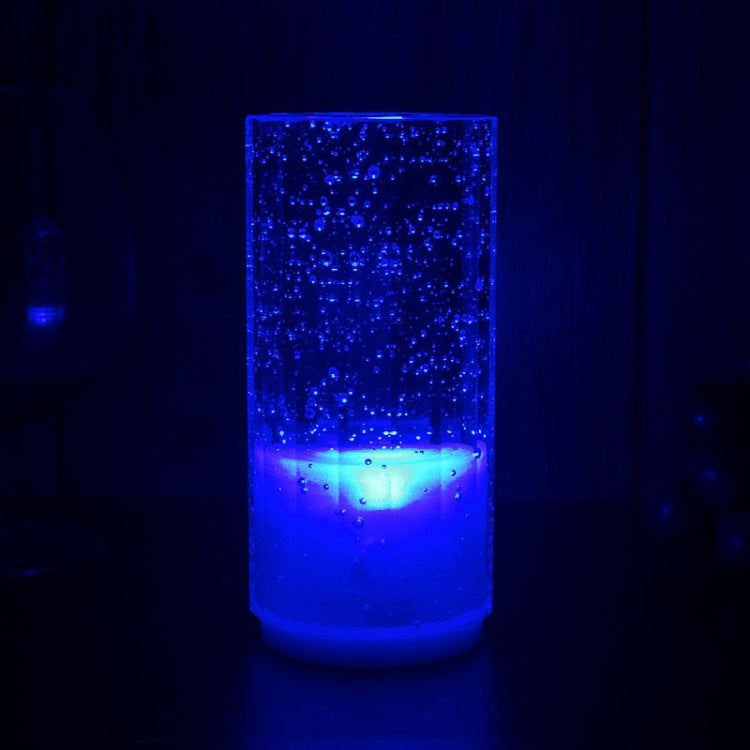 USB Charging LED Round Bar Crystal Lamp KTV Atmosphere Decorative Light, Color: Blue by bashfashion
