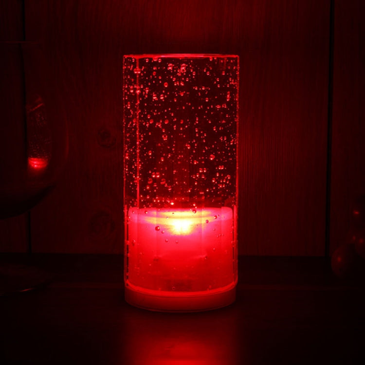 USB Charging LED Round Bar Crystal Lamp KTV Atmosphere Decorative Light, Color: Red by bashfashion