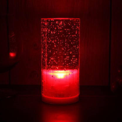 USB Charging LED Round Bar Crystal Lamp KTV Atmosphere Decorative Light, Color: Red by bashfashion