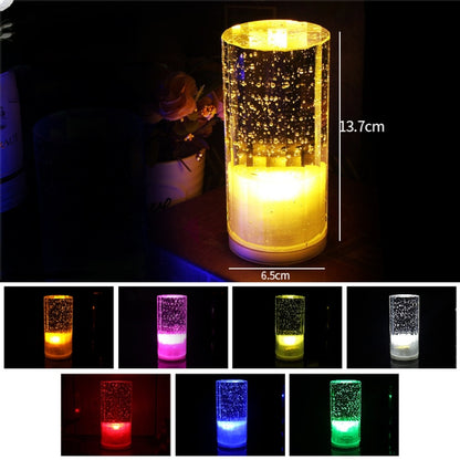 USB Charging LED Round Bar Crystal Lamp KTV Atmosphere Decorative Light, Color: White by bashfashion