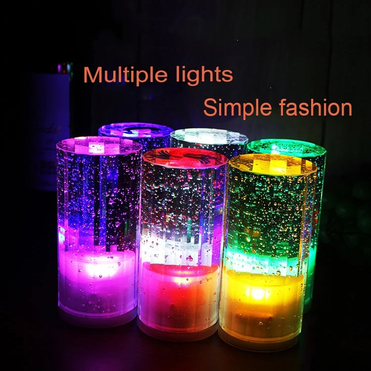 USB Charging LED Round Bar Crystal Lamp KTV Atmosphere Decorative Light, Color: Yellow by bashfashion