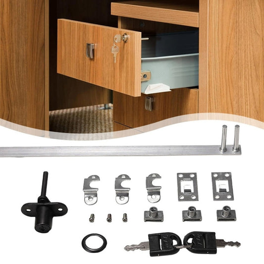 Home Office Desk Drawer Triple Connect File Cabinet Lock, Style: Side White by bashfashion