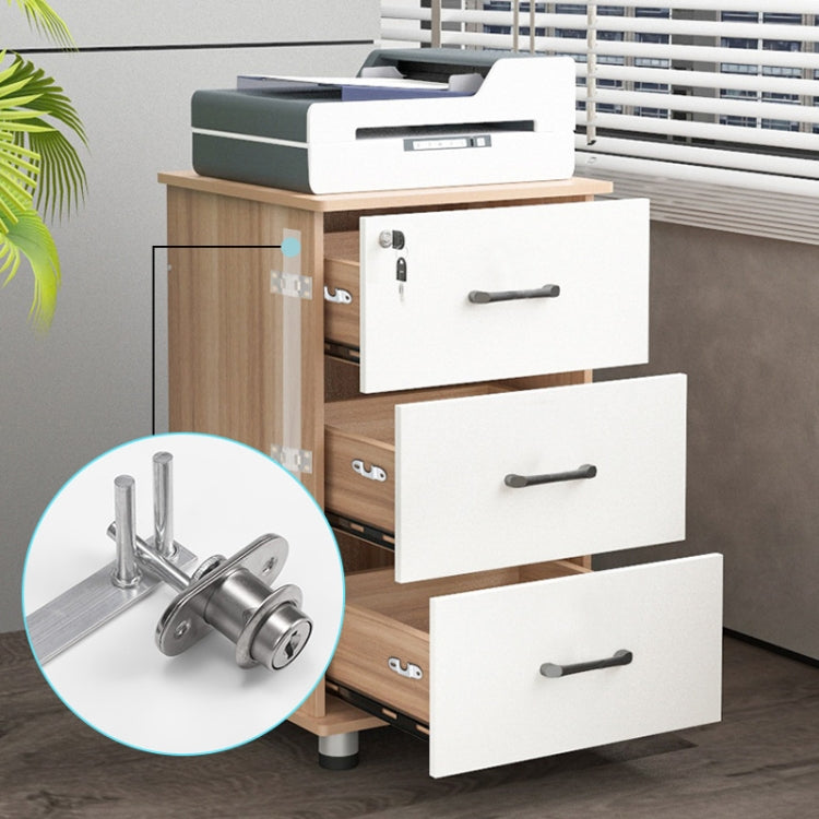 Home Office Desk Drawer Triple Connect File Cabinet Lock, Style: Side White by bashfashion