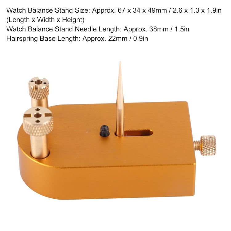 Square Metal Watch Hairspring Movement Balance Wheel Bracket(Copper) by bashfashion