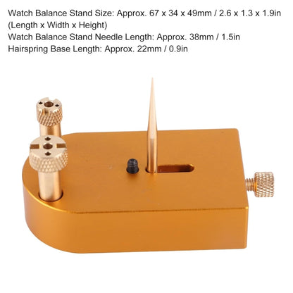 Square Metal Watch Hairspring Movement Balance Wheel Bracket(Copper) by bashfashion