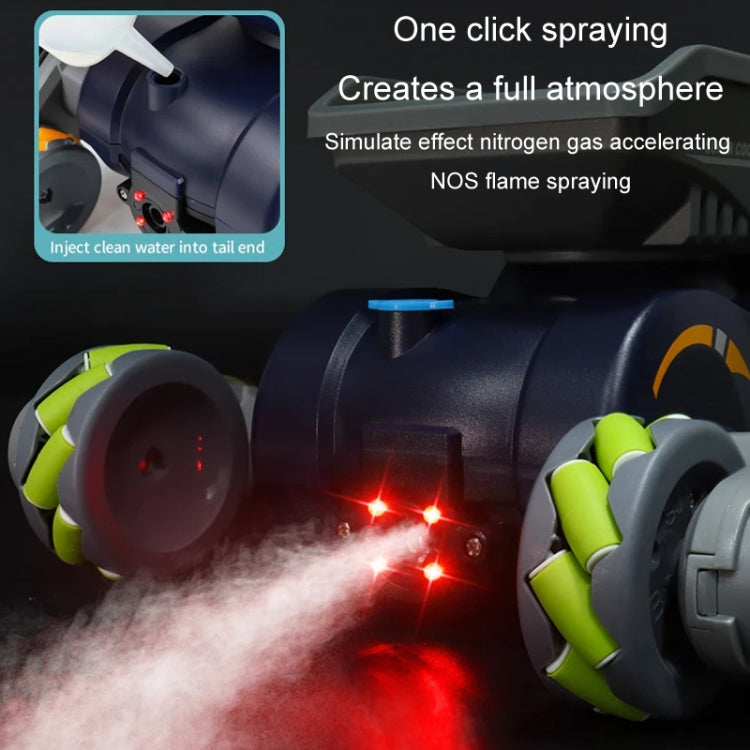 Eight Wheel Stunt Robot Dog Smart Gesture Sensor RC Kids Toy Car With Lights Music Spray Car, Style: Tank Orange Dual RC by bashfashion