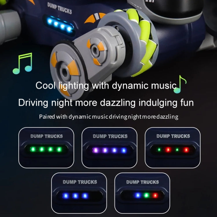 Eight Wheel Stunt Robot Dog Smart Gesture Sensor RC Kids Toy Car With Lights Music Spray Car, Style: Tank Green Single RC by bashfashion