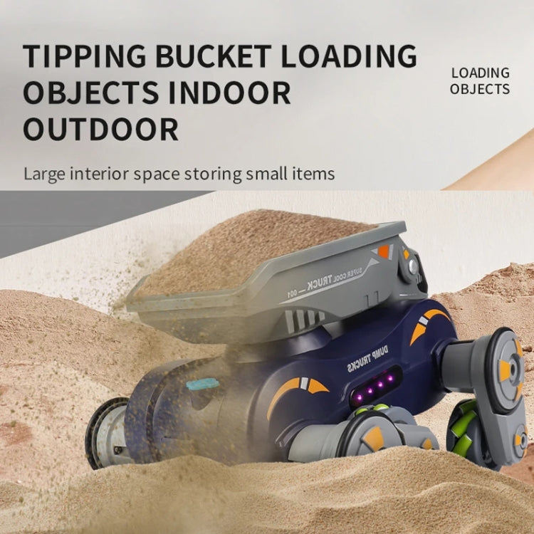 Eight Wheel Stunt Robot Dog Smart Gesture Sensor RC Kids Toy Car With Lights Music Spray Car, Style: Tank Orange Dual RC by bashfashion