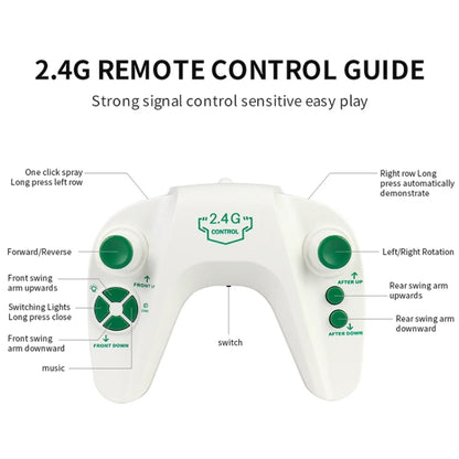 Eight Wheel Stunt Robot Dog Smart Gesture Sensor RC Kids Toy Car With Lights Music Spray Car, Style: Tank Green Dual RC by bashfashion
