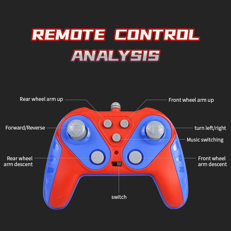 2.4G Kids Remote Control Toy Car Stunt Robot Dog Gesture Sensor Lights Music Spray Climbing Car, Color: Blue Dual RC by bashfashion