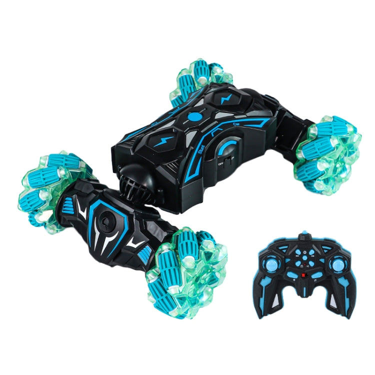 2.4G Spray RC Car Gesture Sensor Music Lights Twist Stunt Drift Car Double Side Driving Buggy Toy, Color: Handle RC Blue by bashfashion