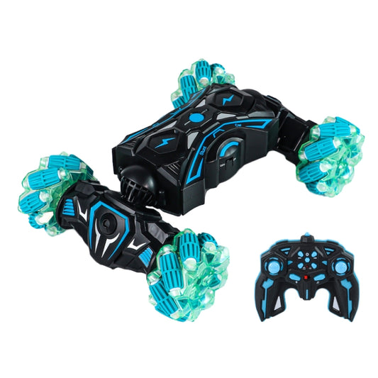 2.4G Spray RC Car Gesture Sensor Music Lights Twist Stunt Drift Car Double Side Driving Buggy Toy, Color: Handle RC Blue by bashfashion