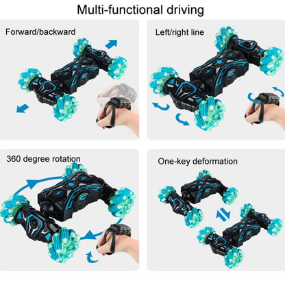 2.4G Spray RC Car Gesture Sensor Music Lights Twist Stunt Drift Car Double Side Driving Buggy Toy, Color: Handle RC Blue by bashfashion