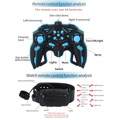 2.4G Spray RC Car Gesture Sensor Music Lights Twist Stunt Drift Car Double Side Driving Buggy Toy, Color: Handle RC Blue by bashfashion