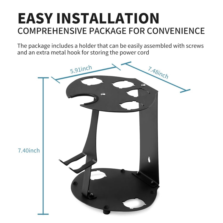 For Dyson Airwrap Curling Iron Desktop Storage Rack Wall-mounted Carbon Steel Bracket by bashfashion