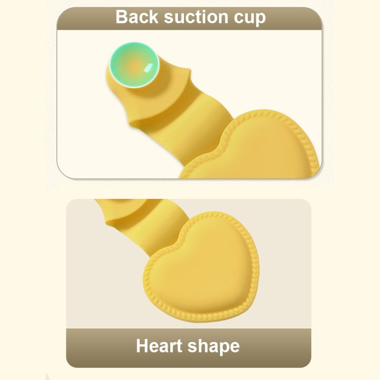 2pcs Heart-shaped Heat Insulation Anti-scalding Gloves Silicone Non-slip Bowl and Plate Clamp(Yellow) by bashfashion