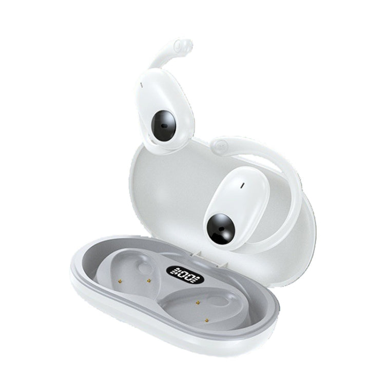 Wireless Hanging Ear Bluetooth Earphone Bone Conduction No In-Ear Open Sports Earphones(White) by bashfashion