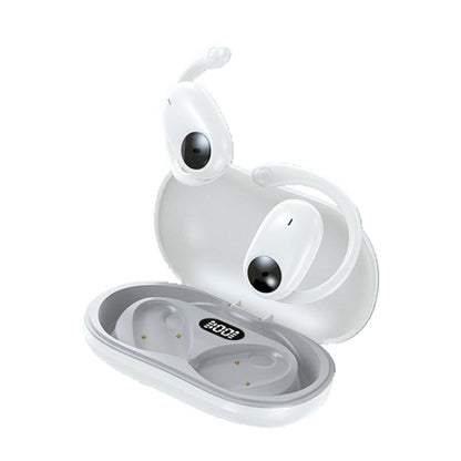 Wireless Hanging Ear Bluetooth Earphone Bone Conduction No In-Ear Open Sports Earphones(White) by bashfashion