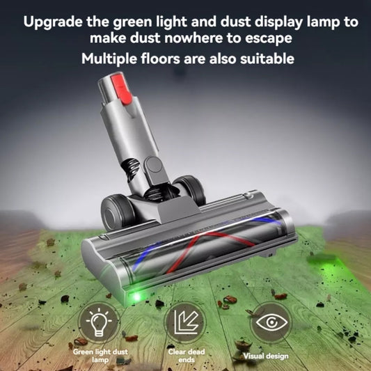 For Dyson V7 V8 V10 V11 V15 Vacuum Cleaner Lightweight Direct Drive Floor Brush Head with Dust Led Lights by bashfashion